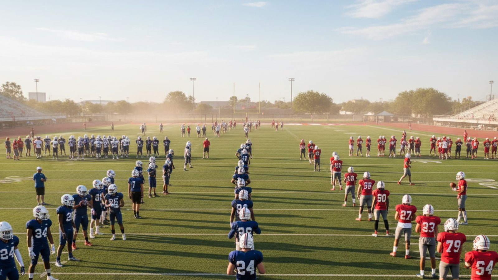 How many players are in the outfield in American football?