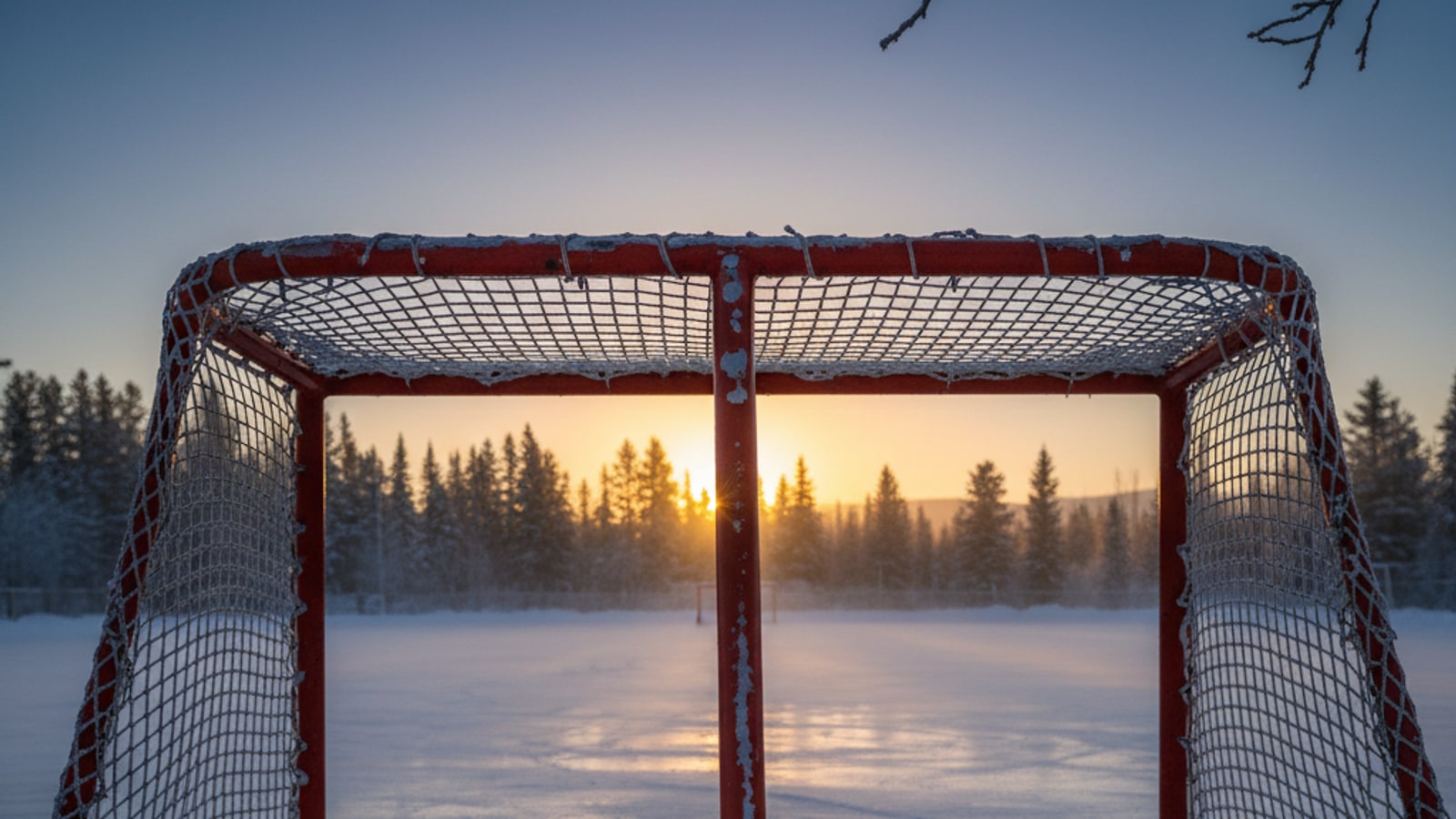What is the diameter of a hockey goal post?