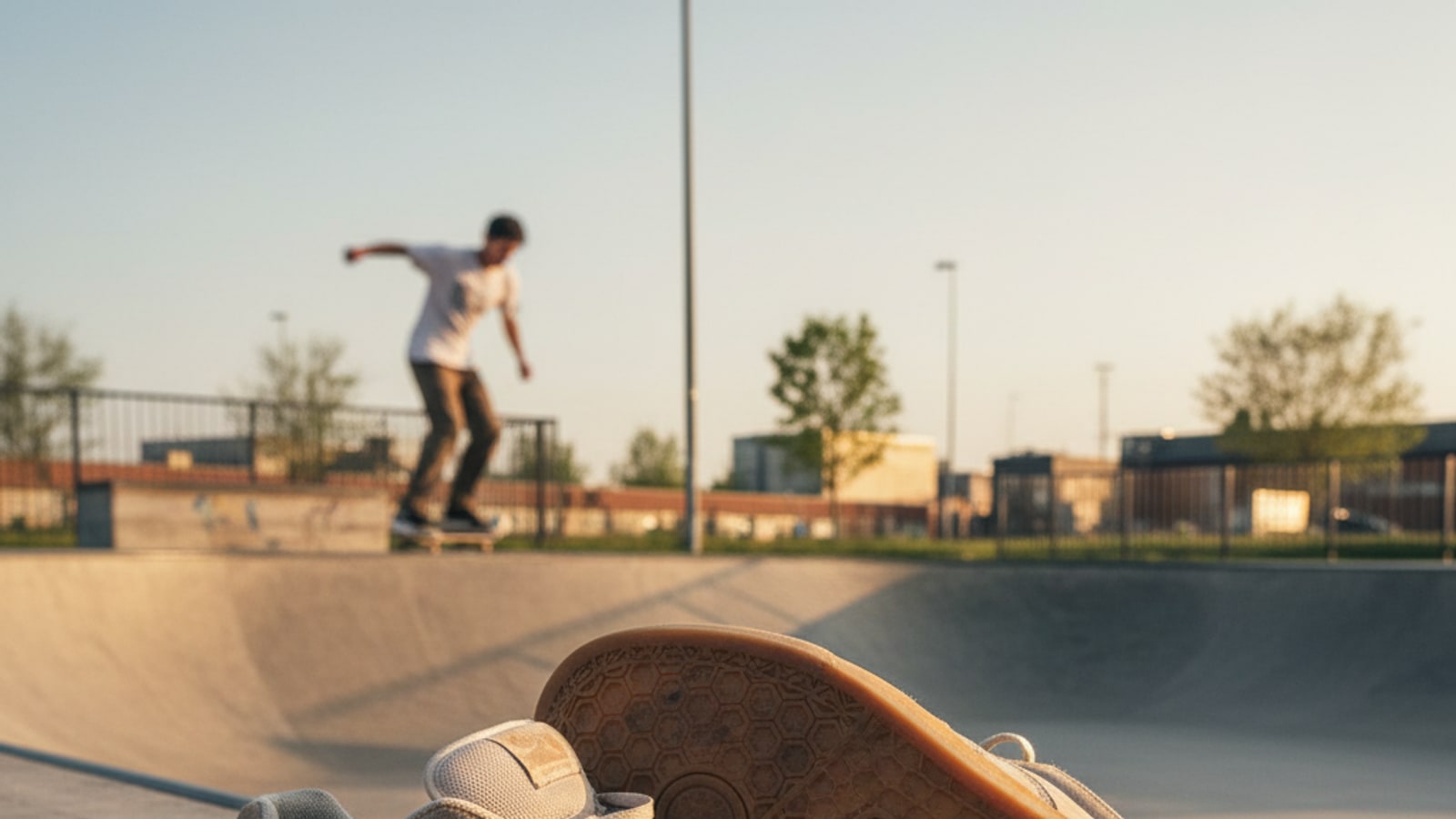 How are skate shoes designed to reduce wear and tear?