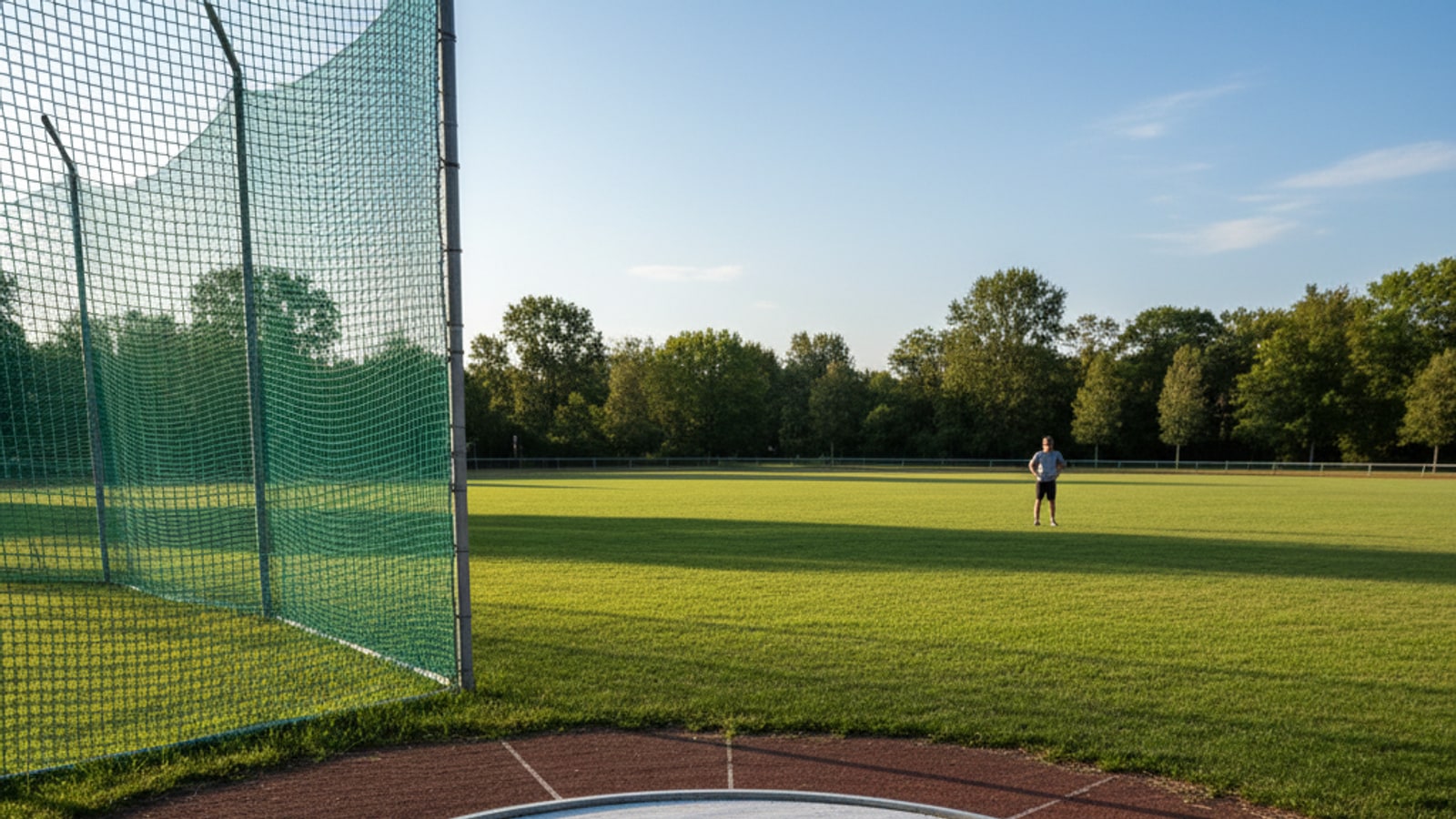 How big is a modern discus throw circle?
