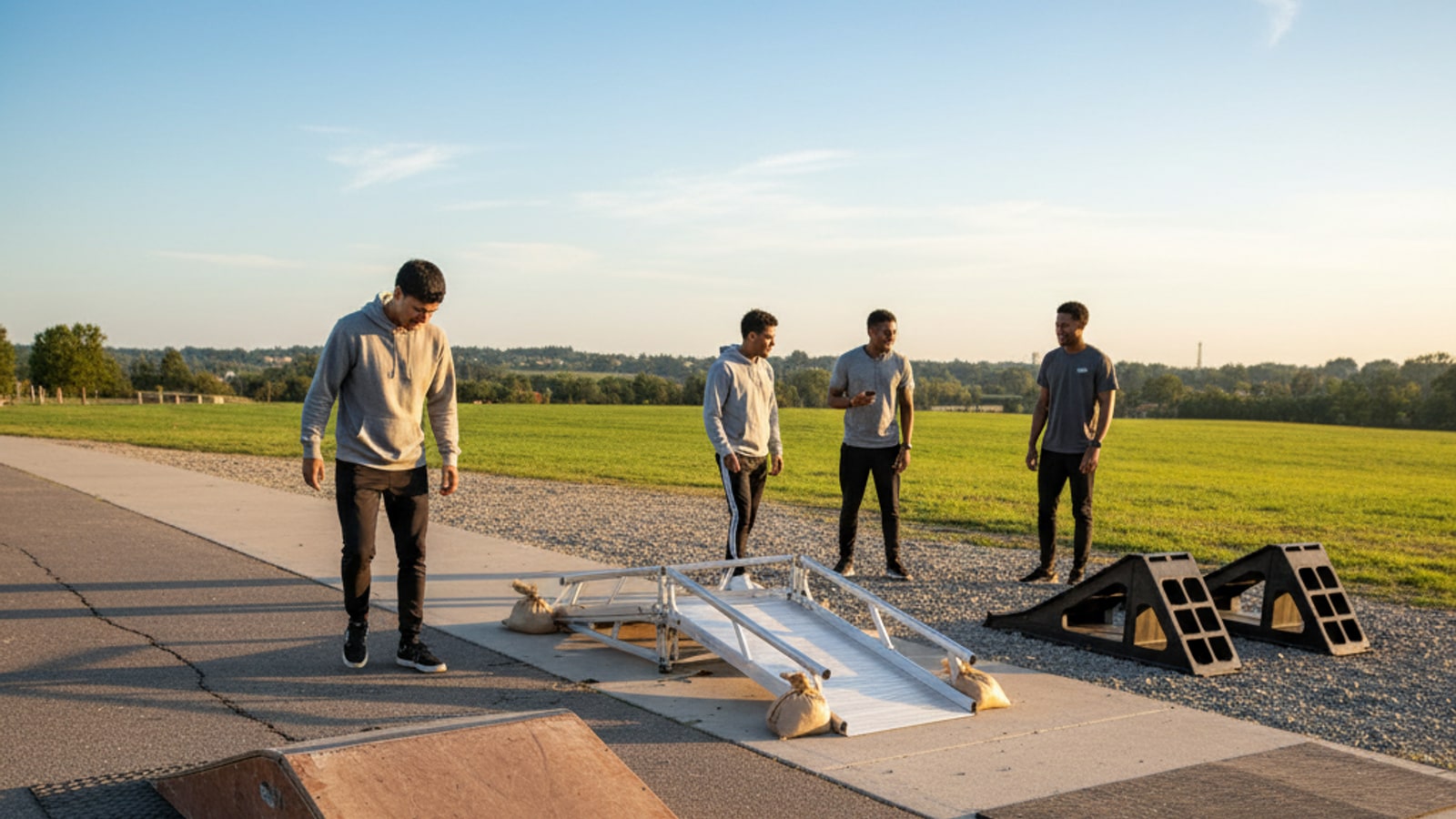 What can I use to keep BMX ramps from sliding?