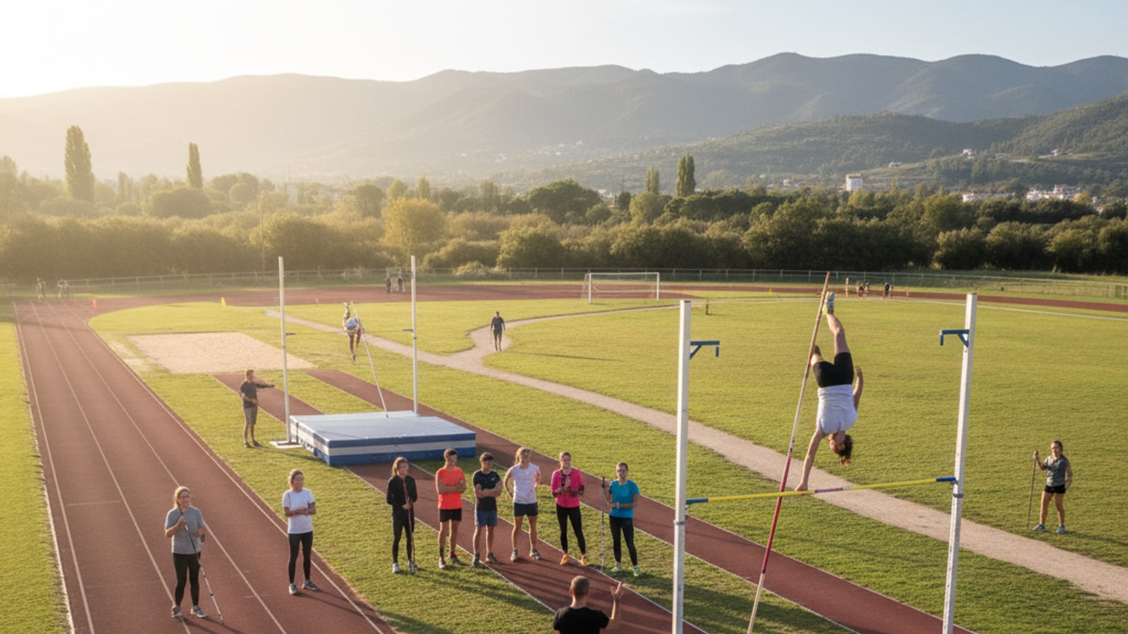 What are the steps to pole vaulting?