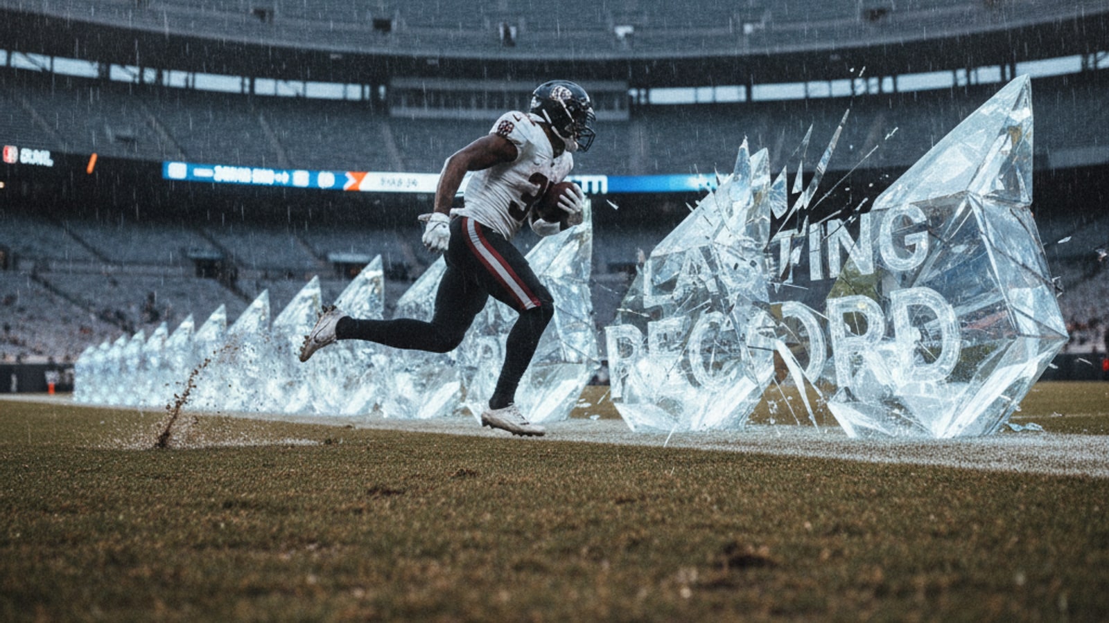 What is the NFL record for rushing in a single game?