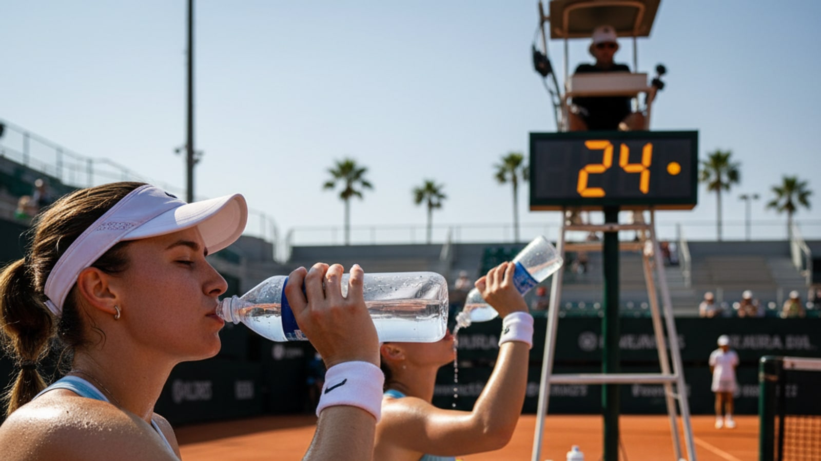 What do you drink during a tennis match?