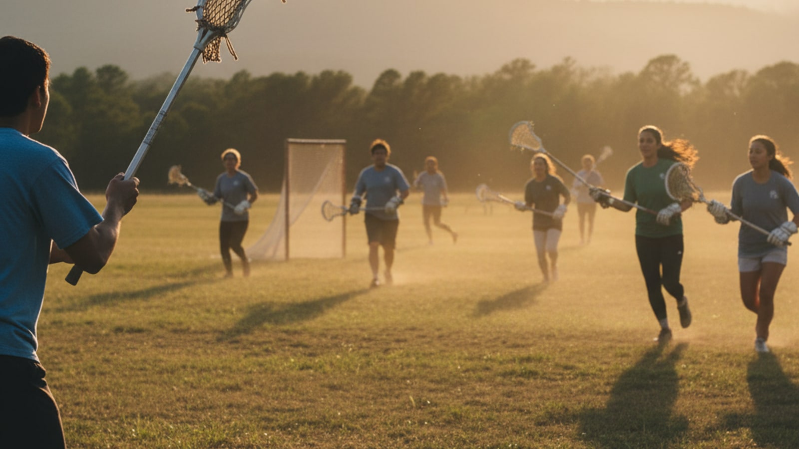 What is a netted stick sport called?