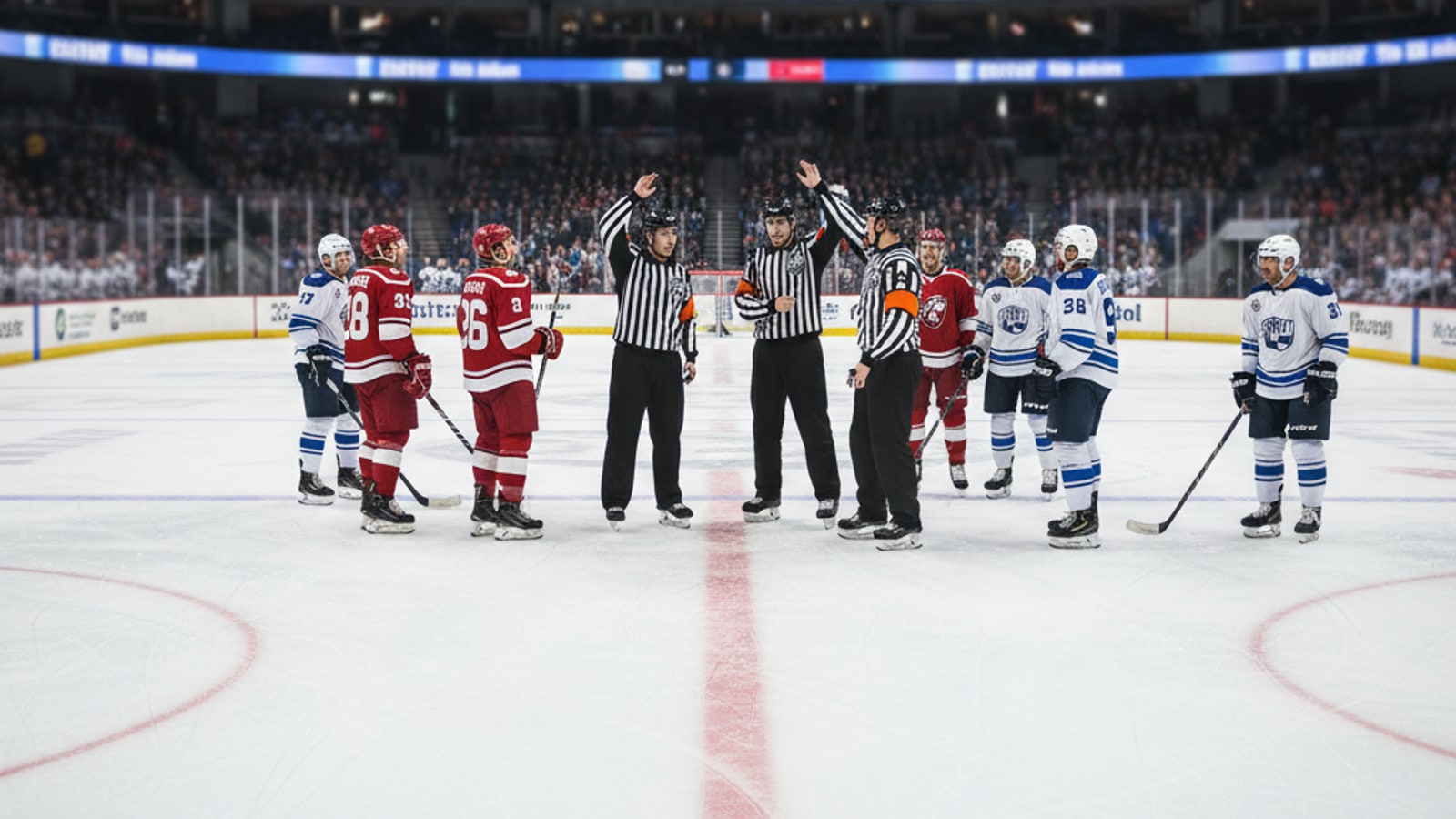 What are the refs called in hockey?